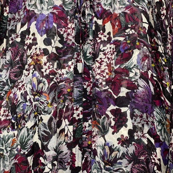 Lucky Brand Women Long Sleeve Tunic Blouse 1X Boho Peasant Festival Fairy Forest - Picture 4 of 11